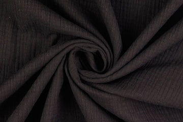 Musselin, Double Gauze, schwarz, 0,5 m